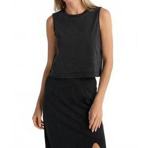 NEW Z SUPPLY sloane jersey muscle tank in black